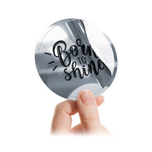 Silver Glossy Sticker