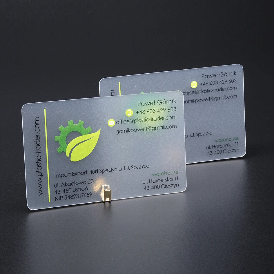 Clear PVC Visiting Card